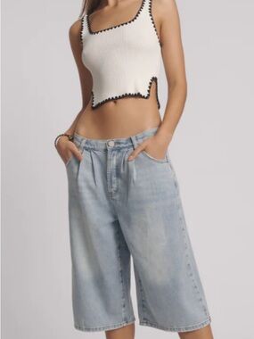 One teaspoon Soft Blue Beastie Low Rider Denim Short